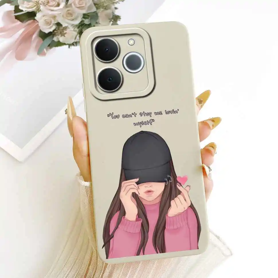 Cat Painted Soft Silicone Phone Case - Stylish Protective Back Cover Shell