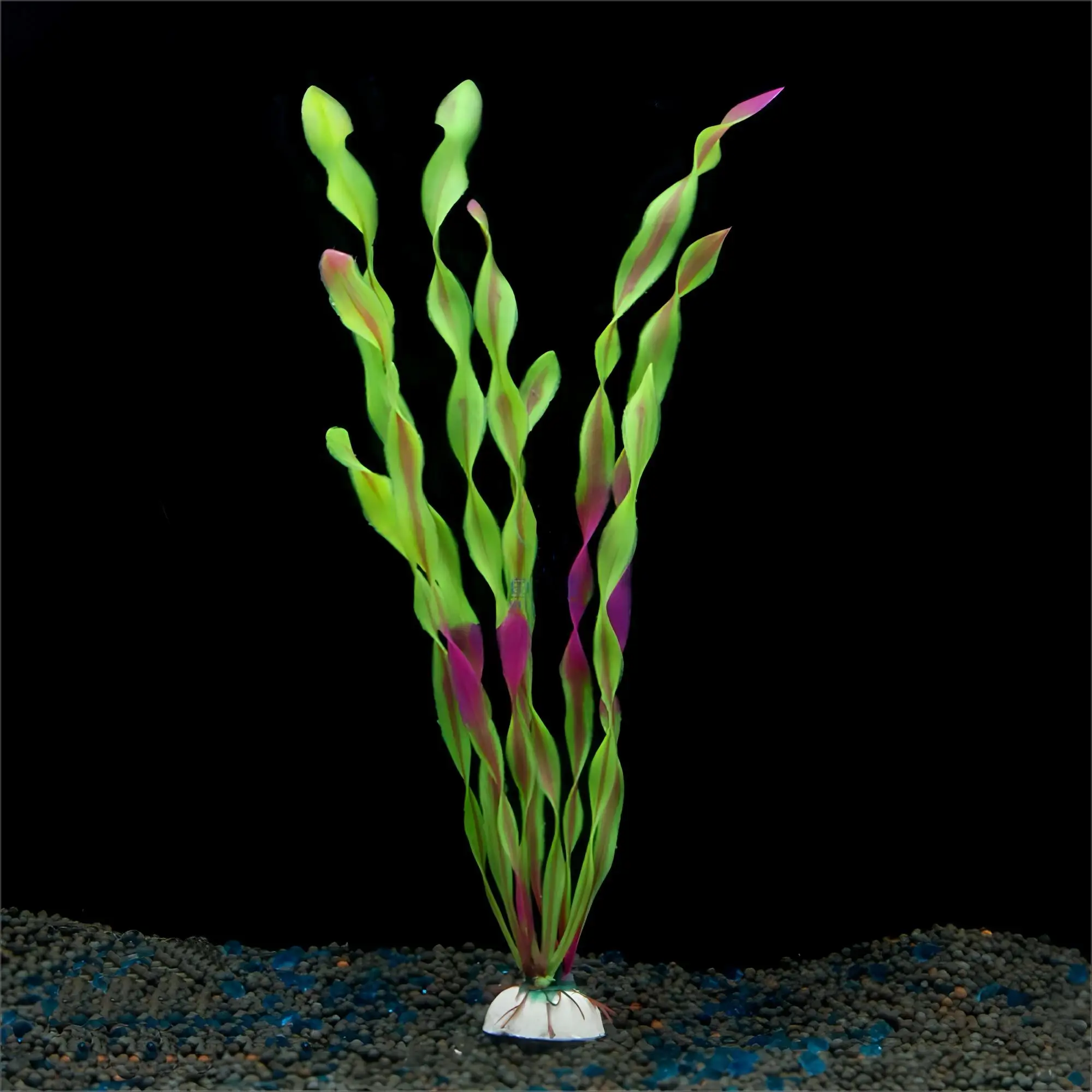 Plastic Aquarium Artificial Aquatic Plant Decoration Simulated Seaweed 3 Colors Underwater Decoration 1 Pc