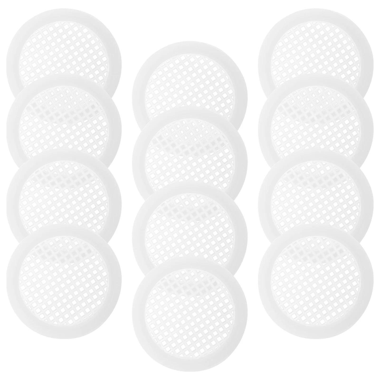 20 Pcs White Cabinet Ventilation Mesh Decorative Covers Soffit Vents Kitchen Bathroom Accessories Replacement Door Vent House