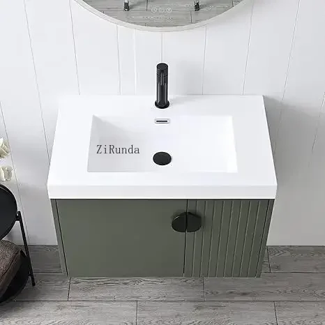 Wall mounted toilet with acrylic sink, 30 ," SinkFloating bathroom sink cabinet