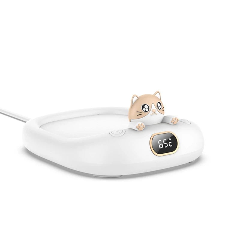 

Cute Cats Smart Coffee Mug Beverage Warmer For Milk Tea Water Fit Desk Home Office,Candle Warmer Plate With 4 Temp