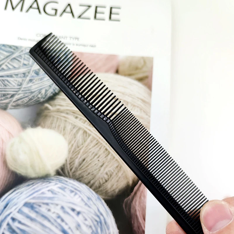 5 Pieces Fine Cutting Wide Tooth Hair Barber Carbon Fiber Salon Hairdressing Comb Heat Resistant Styling Grooming Comb 4