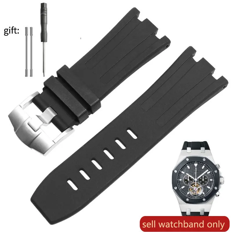 thumbnail image 1 of Correa de reloj de caucho de 28 mm para correa de silicona AP Audemars y Piguet Royal Oak Offshore 15703 15706 15707 26020 42 mm, 1 of 5