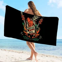 J-Jagermeister LOGO Big Microfiber Beach Towels Quick Dry Towel Sand Beach Towels Pool Towel for Travel Swim Pool Yoga 2