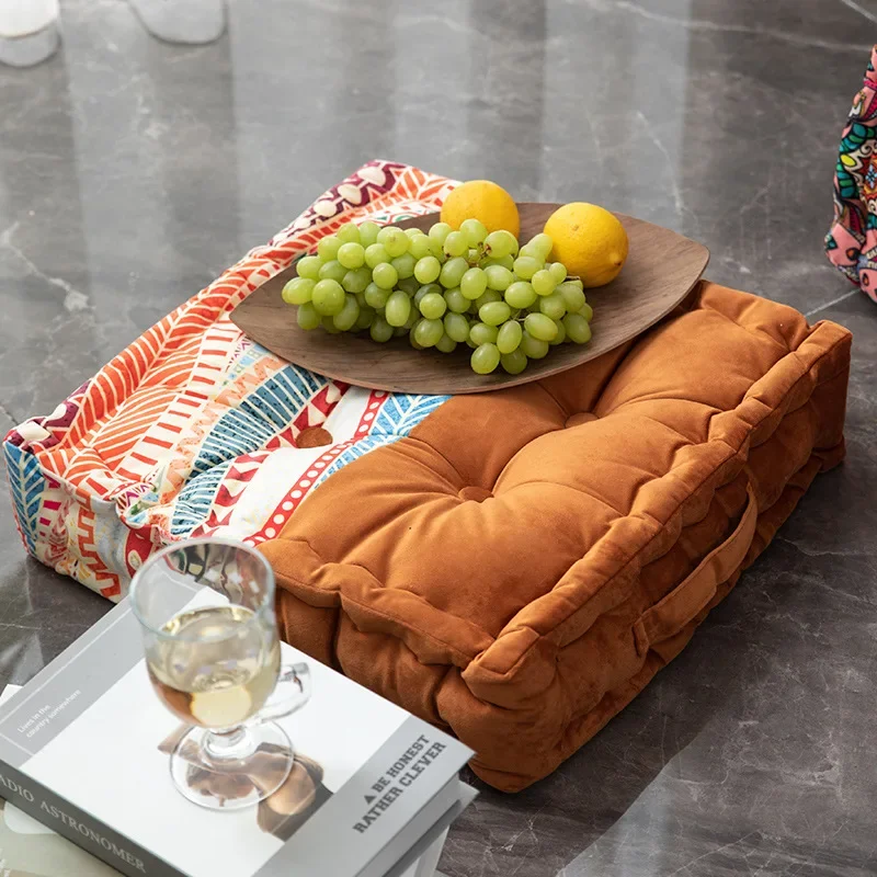 

Плюшевая Толстая напольная подушка 40x4 0 см, искусственная мягкая, с высоким отскоком, винтажная подушка на сиденье для гостиной