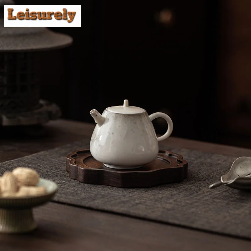 170ml Ink Painting Teapot Handmade Tea Infuser Pot Household Tea Soaking Kettle With Ball Hole Teaset Supplies Collection Craft