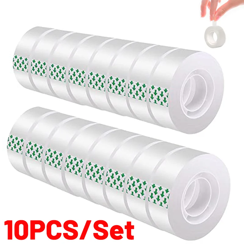 10PCS Multifunctional Universal Transparent Tape Mini Portable Student