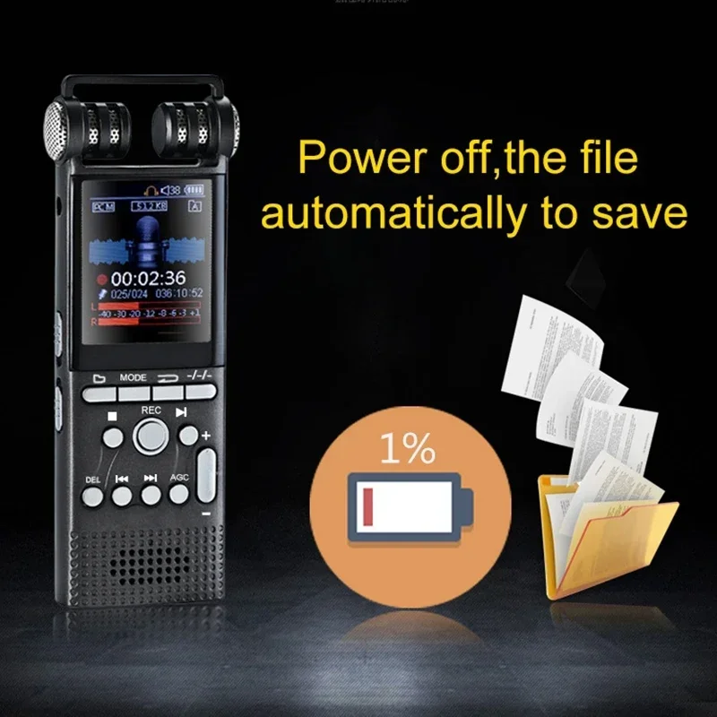 Professional Voice Activated Digital Audio Recorder 8GB/16GB/32GB Usb Non-stop 100hr Recording Pcm 1536kbps External Microphone voice recorder