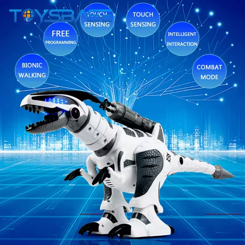 RC  Dinosaur Robot IR Induction Gestures Touch Remote Control Toys Interactive Intelligent Launch kids boy Musical War Dragon 4