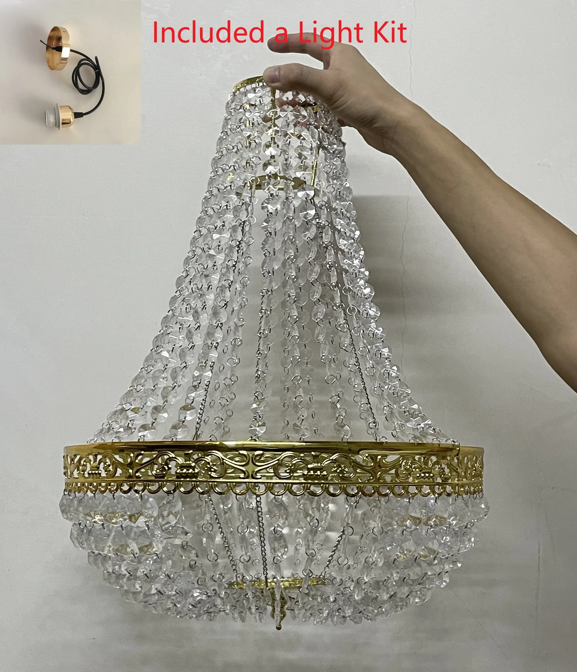 Kit d'éclairage doré avec lumière