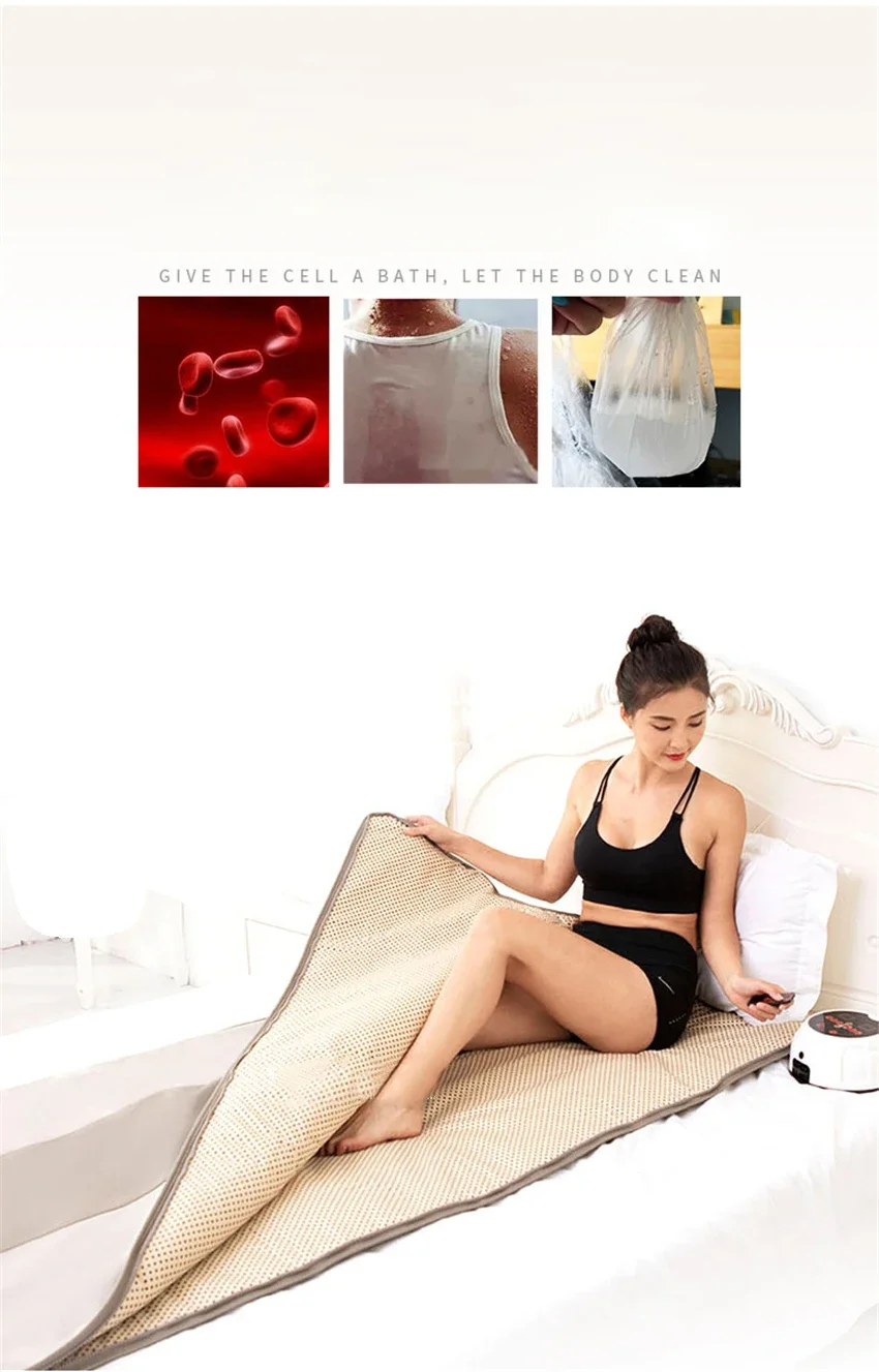 Description Picture 6 of itemHousehold Far Infrared Hyperthermia Massage Steaming Sauna Blanket Space Steam Blanket For Beauty Skin Cleaning