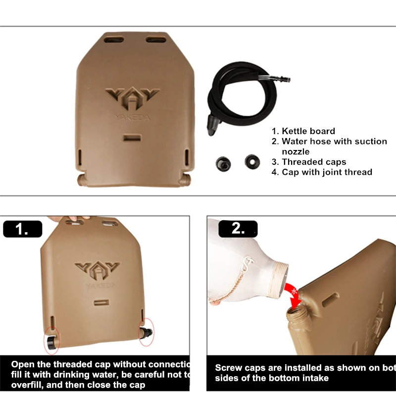 Water Bag Board Yakeda Water Bag Insert Board 1.75L Hunting Vest Inner Liner PE 5-level Outdoor Protection Water Bag Board Chest Rig