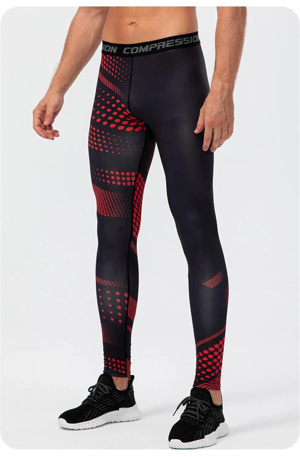 Description Picture 6 of itemCompression Men's Leggings Fitness Quick-drying Sports Gym Tights Men Running Stretchy Bodybuilding Jogging Pants Rash Guard