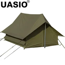  Outdoor Waterproof Hiking Traveling Camping Tent Cabin Ridge Tent Rain Proof Cabin Type A-shaped Oxford Cloth Vintage Green 