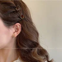 2Pcs/Set Mini 2cm Acetate Small Hair Claw Side Pins Acetate Hair Crabs for Girls Cute Hairpin Clips Women Hair Accessories - Image 2