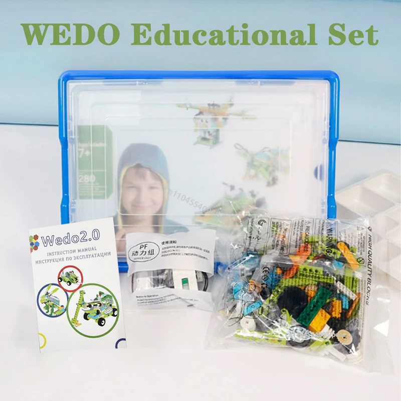NEUES technisches WeDo 2.0-Kern-Lernset, Bausteine für die Schule, Bildung, DIY 45300, Scratch 3.0, Kinderspielzeug, Weihnachtsgeschenk