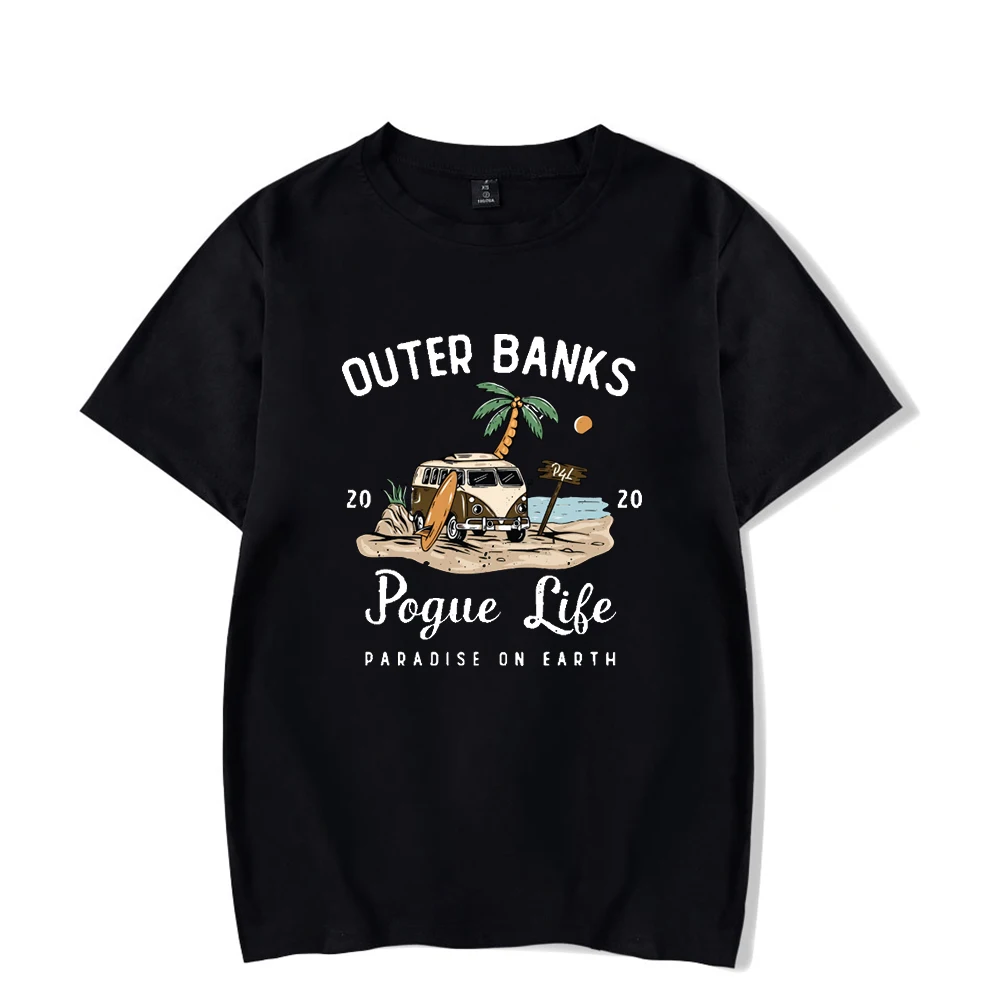 

Outer Banks Pogue Vida Gráfico T-shirt Crewneck Manga Curta Tee Tshirt das Mulheres Dos Homens 2024 Harajuku Streetwear Roupas