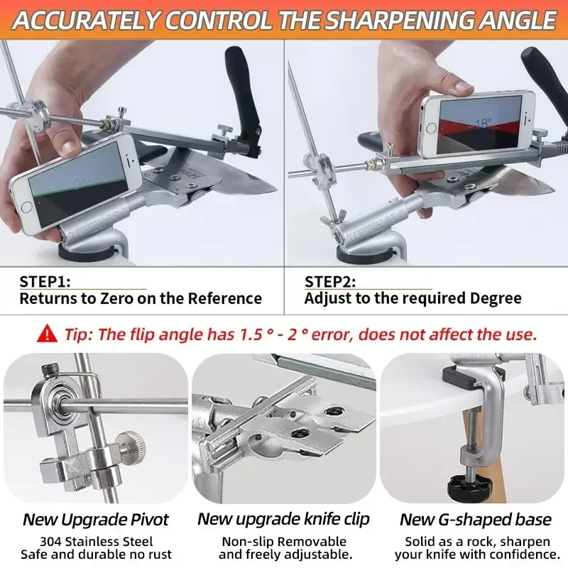 2023 RUIXIN 009 Pro 나이프 숫돌 고정 각도 샤프닝 머신 시스템 박스 숫돌 다이아몬드 스톤 세트 풀 사이즈 호닝 그라인드
