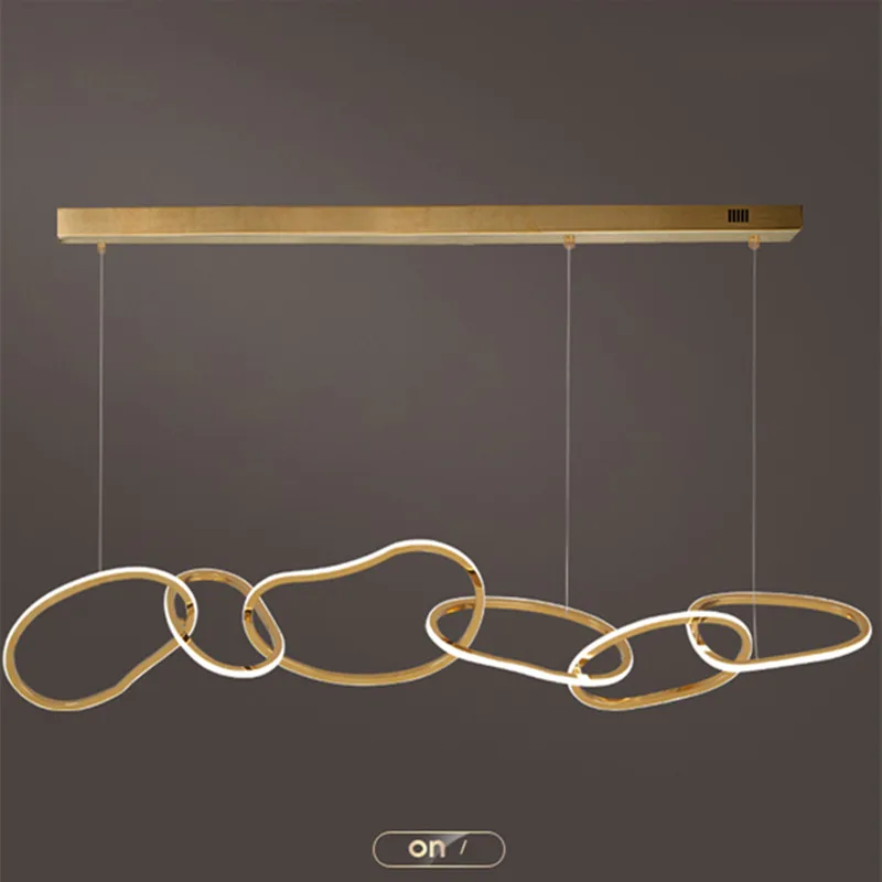 

Modern Rose Gold Circle LED Chandeliers Home Dining Room Decoration Lamp Indoor Bar Ligthing Hanging Lights Fixtures Luminairea