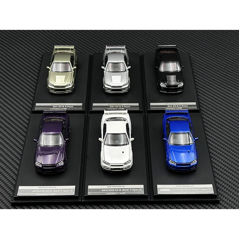 MH 1:64 SKYLINE GTR R34 V Spec II Z Tune Opened Hood Diecast Car Model MOTORHELIX 4