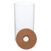 2 Pcs Fish Tank Terrarium Plants Florarium Glass Base Wood Dome for Flower Pots Vase 4