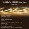 FOB COB LED Strip Lights 12V 2M 3M 5M High Density Flexible Diode Tape Light 3000K 6000K Linear Dimmable 12 Volt Home Decoration 6