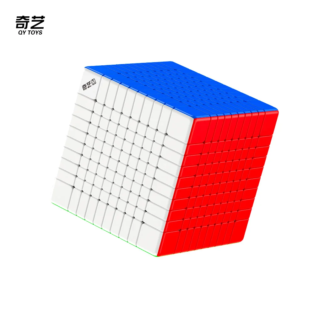 [Picube] QiYi 10X10 코어 마그네틱 버전 매직 스피드 큐브 스티커리스 전문 퍼즐 피젯 장난감 10 스트레스 해소 장난감