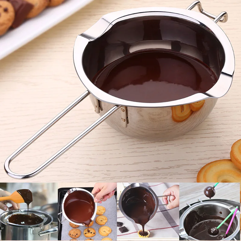 Stainless Steel Chocolate Cheese Melting Pot Pan Bowl DIY Accessories Tool Chocolate Cheese Butter Caramel Accessories Tool xqmg