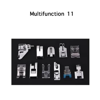 11-82pcs/Set Sewing Machine Presser Foot Press For Brother Singer Kit Braiding Blind Stitch OverLock Zipper Ruler Parts 7