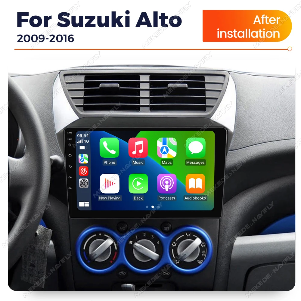 Wireless Carplay Android auto Car radio For Suzuki Alto 2009 - 2016 Android 14 Autoradio Multimedia Player GPS Navigation WIFI