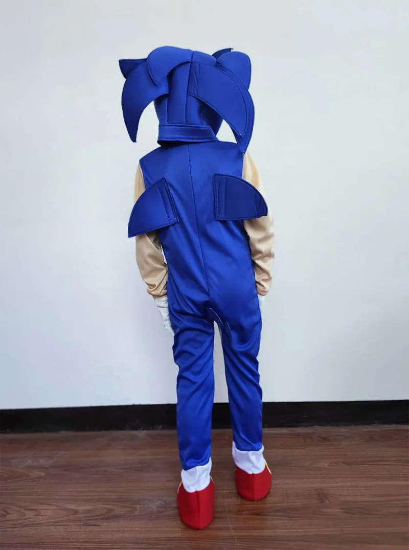 Kids Cosplay Costume Actors Performance Show Games Characters Movie Halloween Christmas Dress Sonic Clothes