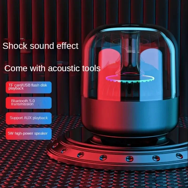 

Wireless Bluetooth Speakers Shake Bass Transparent Bluetooth Stereo Surround Speakers Audio Player Loudspeaker Outdoors Stereo