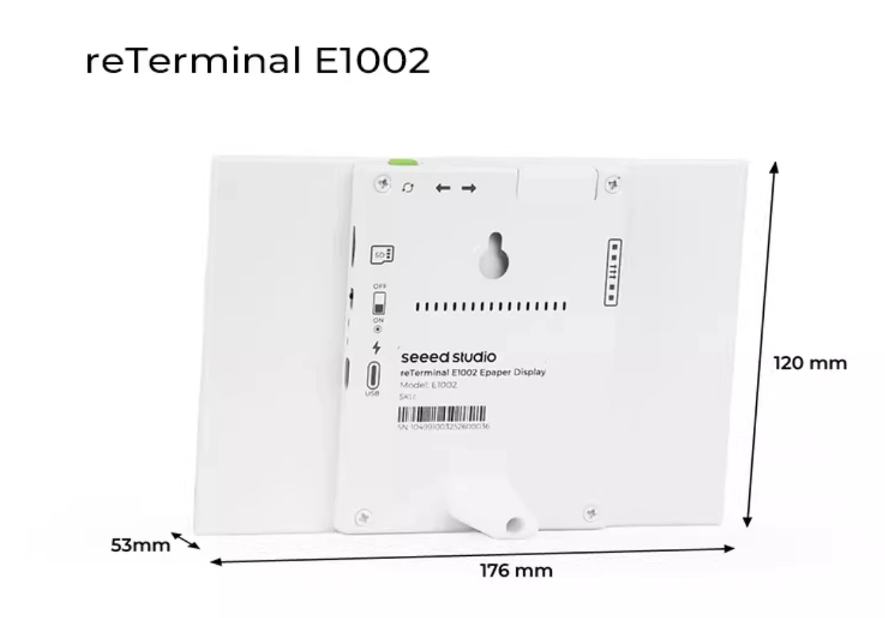 ReTerminal E1002 / E1001 풀컬러/모노크롬 7.3인치 전자종이 디스플레이 오픈소스, ESP32-S3 기반, 3개월 배터리 수명