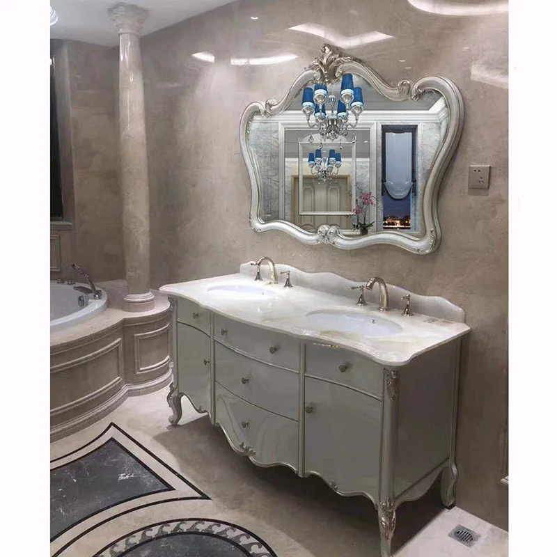 Bathroom Cabinet Oak Combination Bathroom Cabinet Wash Handheld Transceiver Wash Face Double Basin New