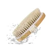 Natural Bristles Long Wooden Handle Dry Skin Exfoliating Shower Brush Back Scrubber Detachable Body Massage Cleaning Accessories 6