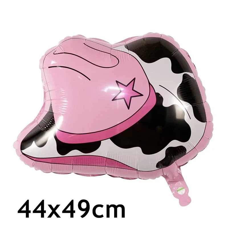 6 stücke Cowboy Themen Party Folie Helium Ballon Boot Form Ballons Hut Western Pferd Racing Themen Geburtstag Kuh Luft globos – Detail 7