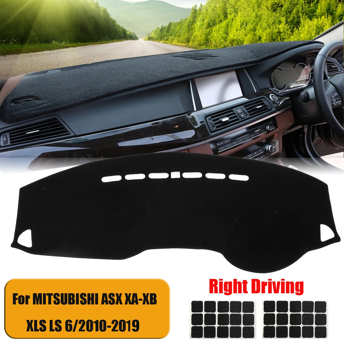 Car Dashboard Cover Dash Mat Dash Board Pad Carpet Anti-UV For MITSUBISHI ASX XA-XB XLS LS 6/2010 -