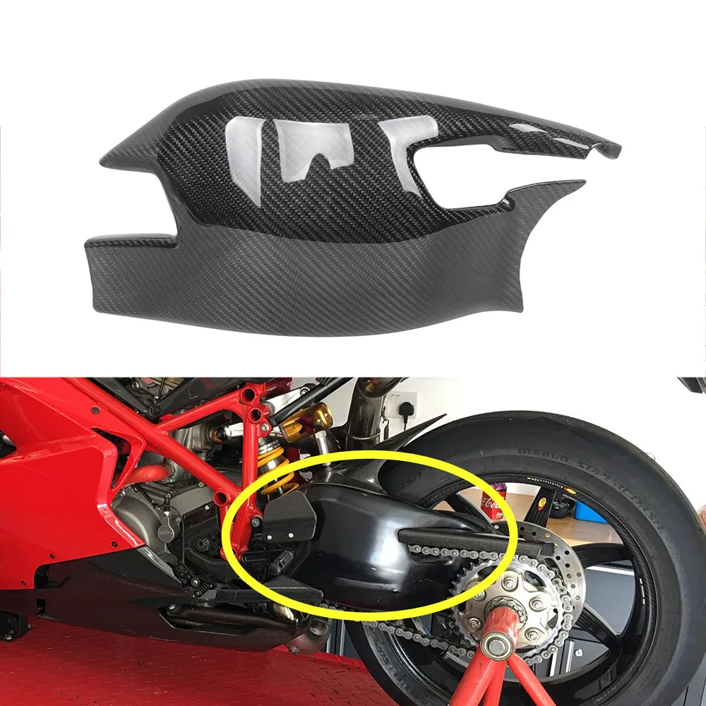 Motorcycle Carbon Fiber Swing Arm Swingarm Cover Adjusting Modification Cowling Accessories For Ducati 1098 1198 848