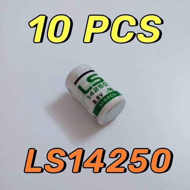 10PCS 3.6V 1200mAh 14250 LS14250 1/2AA TL-5902 Li-SOCl2 Non-rechargeable Battery For PLC Equipment System CNC Machine