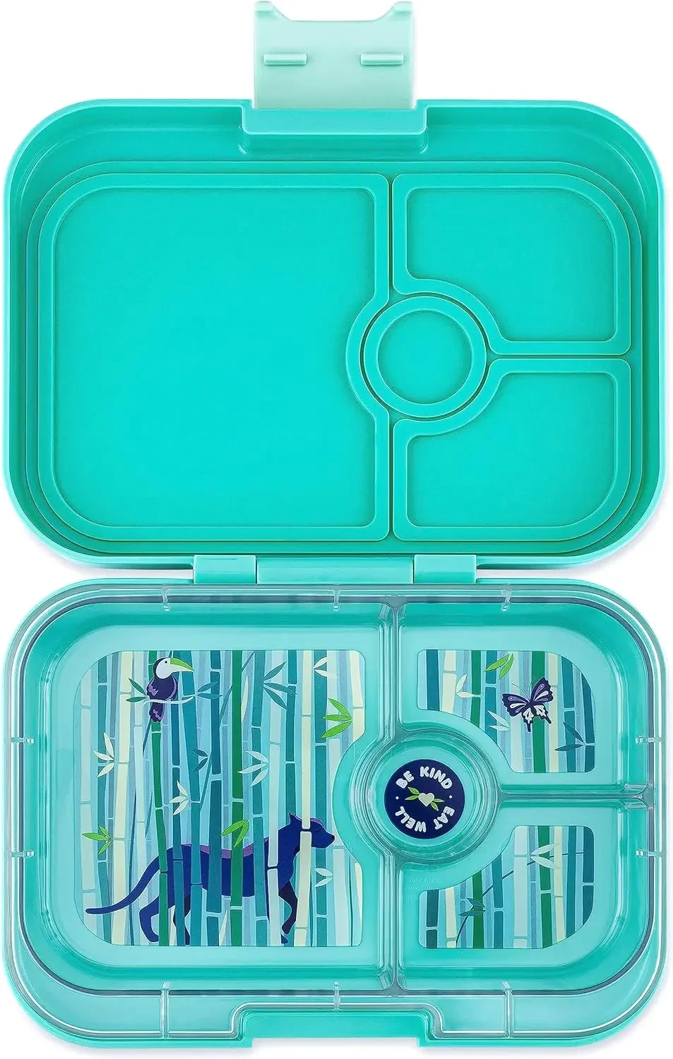 

Герметичная коробка Bento Panino: 4-х отделение для детей и взрослых Bento; Идеально подходит для ланча в сэндвич-упаковке; Компактный 8,5x6x6,8