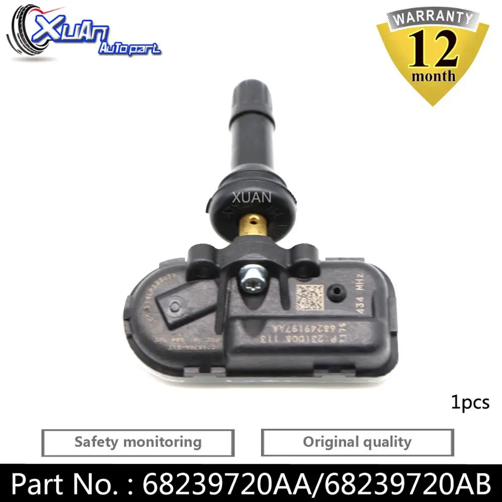 

XUAN 1 шт. TPMS 68239720AA датчик давления в шинах для Jeep Cherokee Dodge Ram 1500 2500 2014-2020 68239720AB 433 МГц