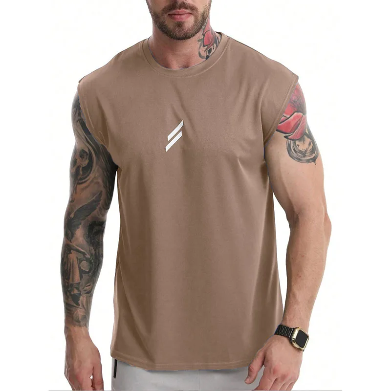 Sommer Fitness Sport Tanktop für Männer, Atmungsaktives Loses Mesh-Trainings-Ärmelloses T-Shirt, Schnell Trocknende Weste, Herren Fitnesskleidung – Detail 10