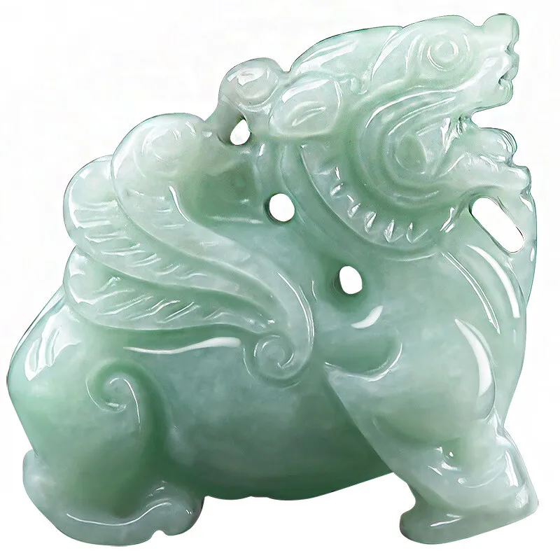 라이트 그린 플라잉 Qilin 펜던트, 아이스 스타일, 패셔너블한 남녀공용
