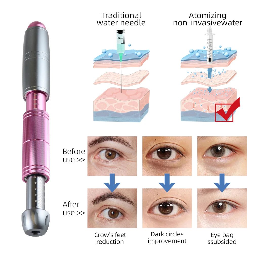 Hyaluronic Acid Pen 2 in1 Hyaluron Pen Injection Hyaluron Acid For Reduce Blemishes Wrinkles Thickening Lips Hyaluronic Acid Syringe Atomizer