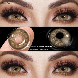 Vibrant Color Contact Lenses - Natural, Gray, Green, Blue Fashion Collection (1 Pair) (Leopard brown)
