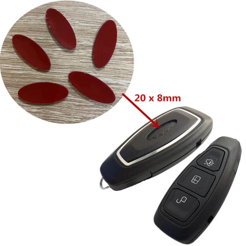 20*8mm DIY emblem replacement sticker for Ford remote key Shell for Ford Focus C-Max Mondeo Kuga Fiesta