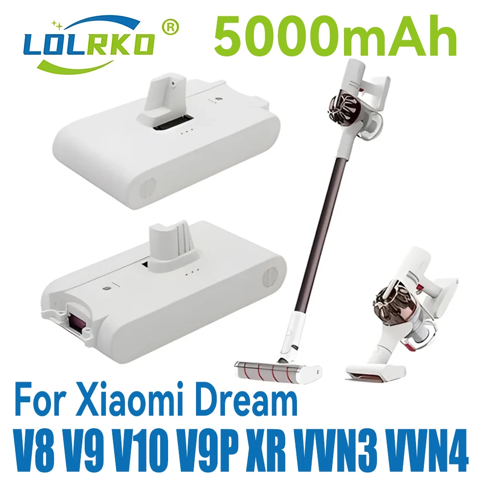 

For Dreame NEW 5000mAh lithium battery V8 V9 V10 V9P XR VVN3 VVN4 handheld cordless vacuum cleaner accessory replacement batter