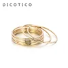 New Stainless Steel Bangles For Women Indian Multiple Layer Round Women Bracelet Gold Color Wedding Engagement Jewelry Gifts 1