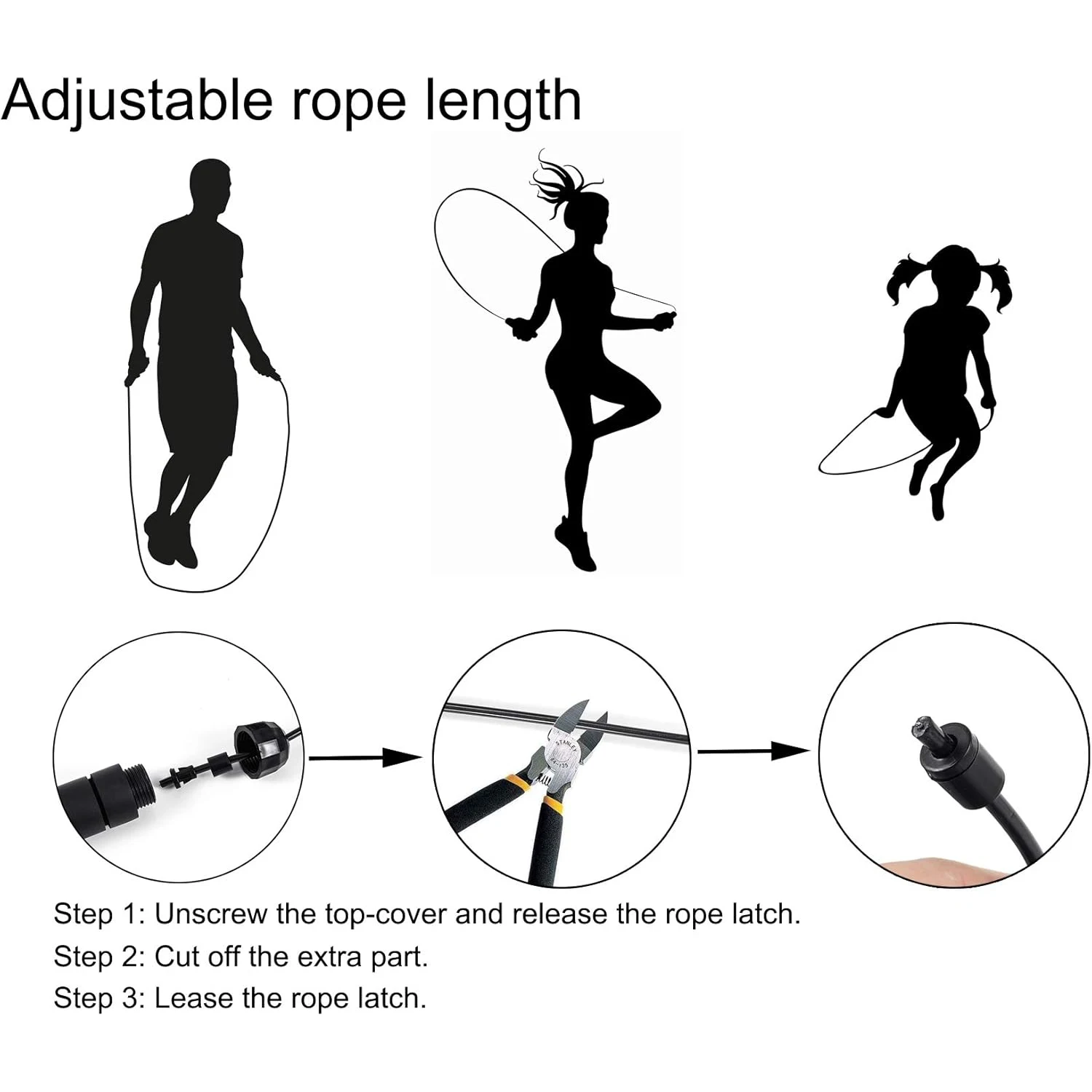 Jump Rope, Tangle-Free with Ball Bearings Adjustable Steel Jump Rope Workout for Fitness, Home Exercise & Slim Body