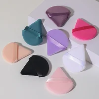 1Pcs Triangle Velvet Powder Puff Pizza Flours Mini Face Makeup Sponge Cosmetics Washable Makeup Tool Lightweight Beauty 2